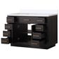 Lexora Home Abbey 48" Single Bathroom Vanity in Black Oak with 2 cm White Quartz Top and Rectangular Sink, , large