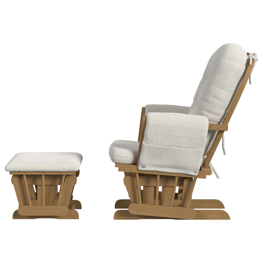 Eastern Shore Kennedy Rocker Glider Chair with Ottoman in Vanilla, , large