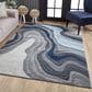 Kas Oriental Rugs Illusions Marble 3"3" x 4"11" Blue and Grey Area Rug, , large