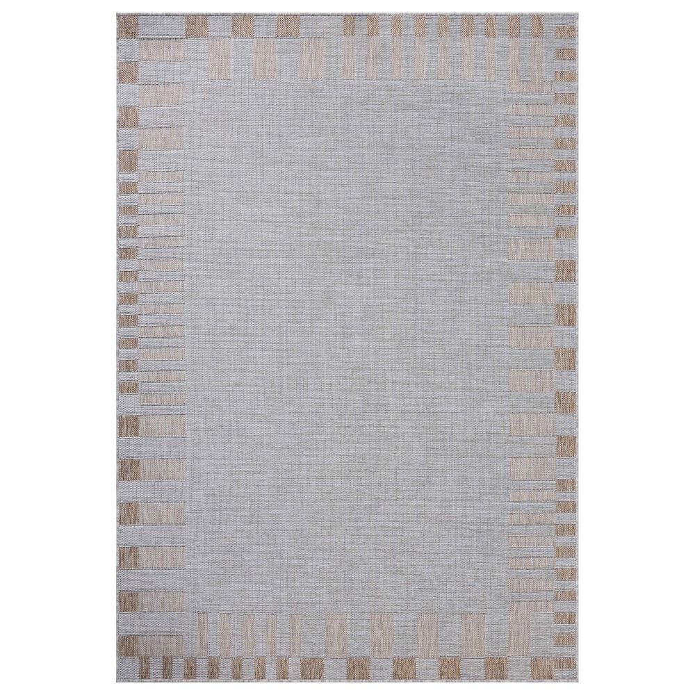 Amber Lewis x Loloi Topanga 9"2" x 12" Silver and Natural Indoor/Outdoor Area Rug, , large