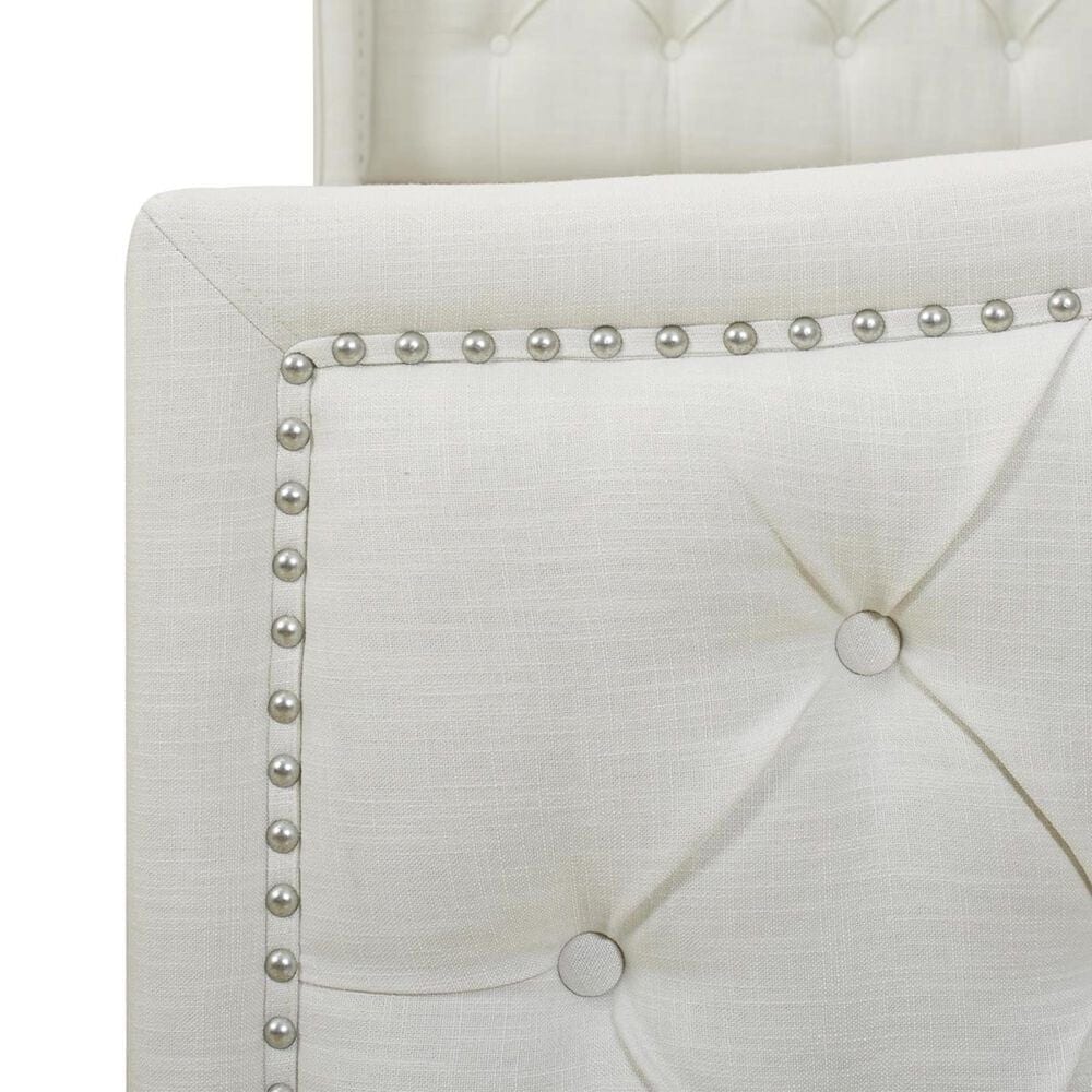 Jennifer Taylor Home Marcella Tufted Wingback King Bed in Antique White, , large