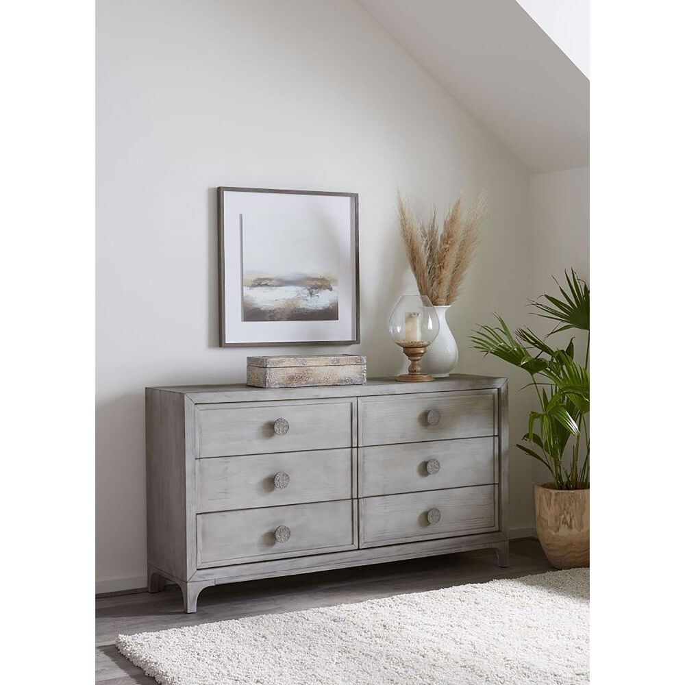 Urban Home Boho Chic 6 Drawer Dresser in Washed White, , large