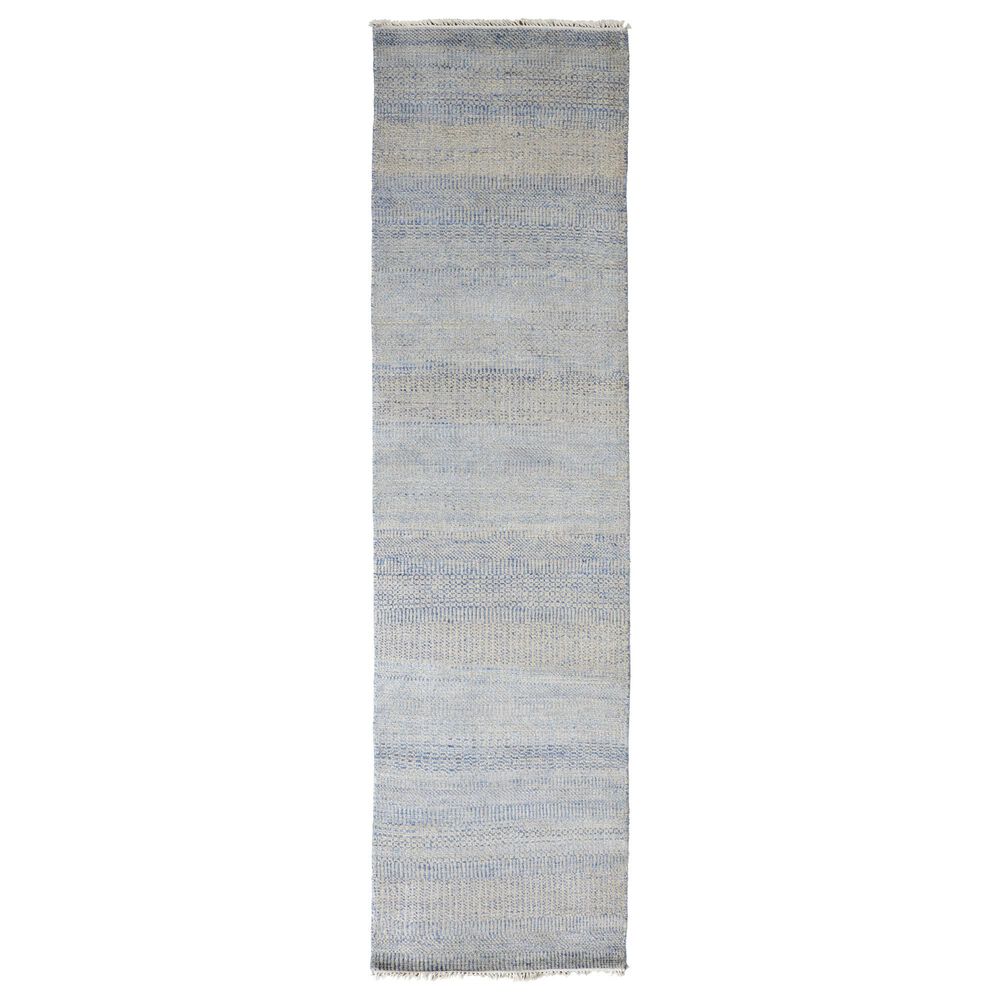 Feizy Rugs Janson I6061 2'6" x 12' Silver and Navy Runner, , large