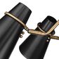 Golden Lighting Reeva 5-Light Chandelier with Black Shade in Modern Brass, , large