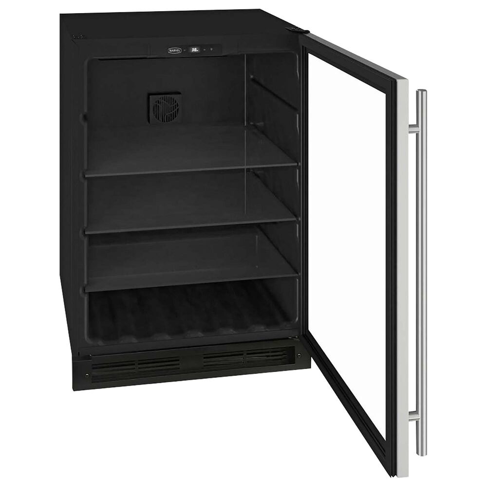 Marvel 5.7 Cu. Ft. 24&quot; Built-In High-Capacity Beverage Center in Stainless Steel Frame Glass, , large