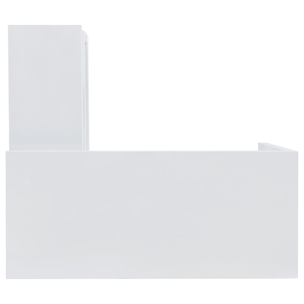 Southern Enterprises Yatesling Corner Desk in White/Chrome, , large
