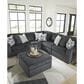Ashley Midnight-Madness Oversized Chair in Gunmetal, , large