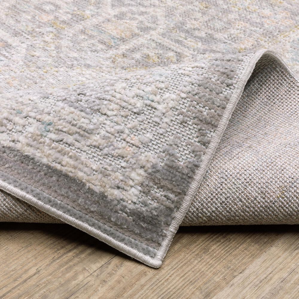 ROW by Oriental Weavers Cavett Gray and Orange 6'7" x 9'6" Area Rug, , large