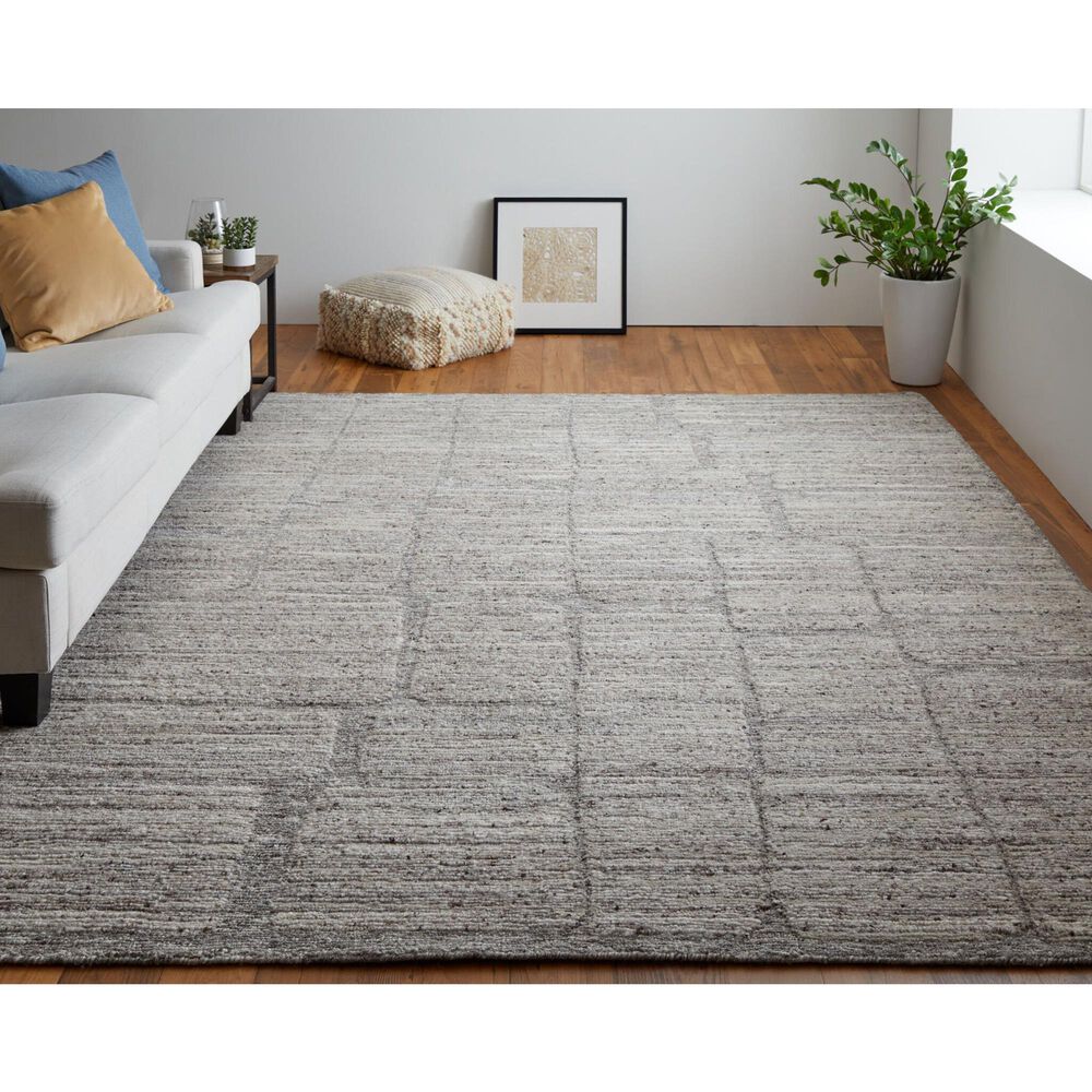 Feizy Navaro 7&#39;9&quot; x 9&#39;9&quot; Gray and Brown Area Rug, , large
