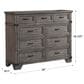Hawthorne Furniture Forge 9-Drawer Tall Dresser in Wire Brushed Steel Gray, , large