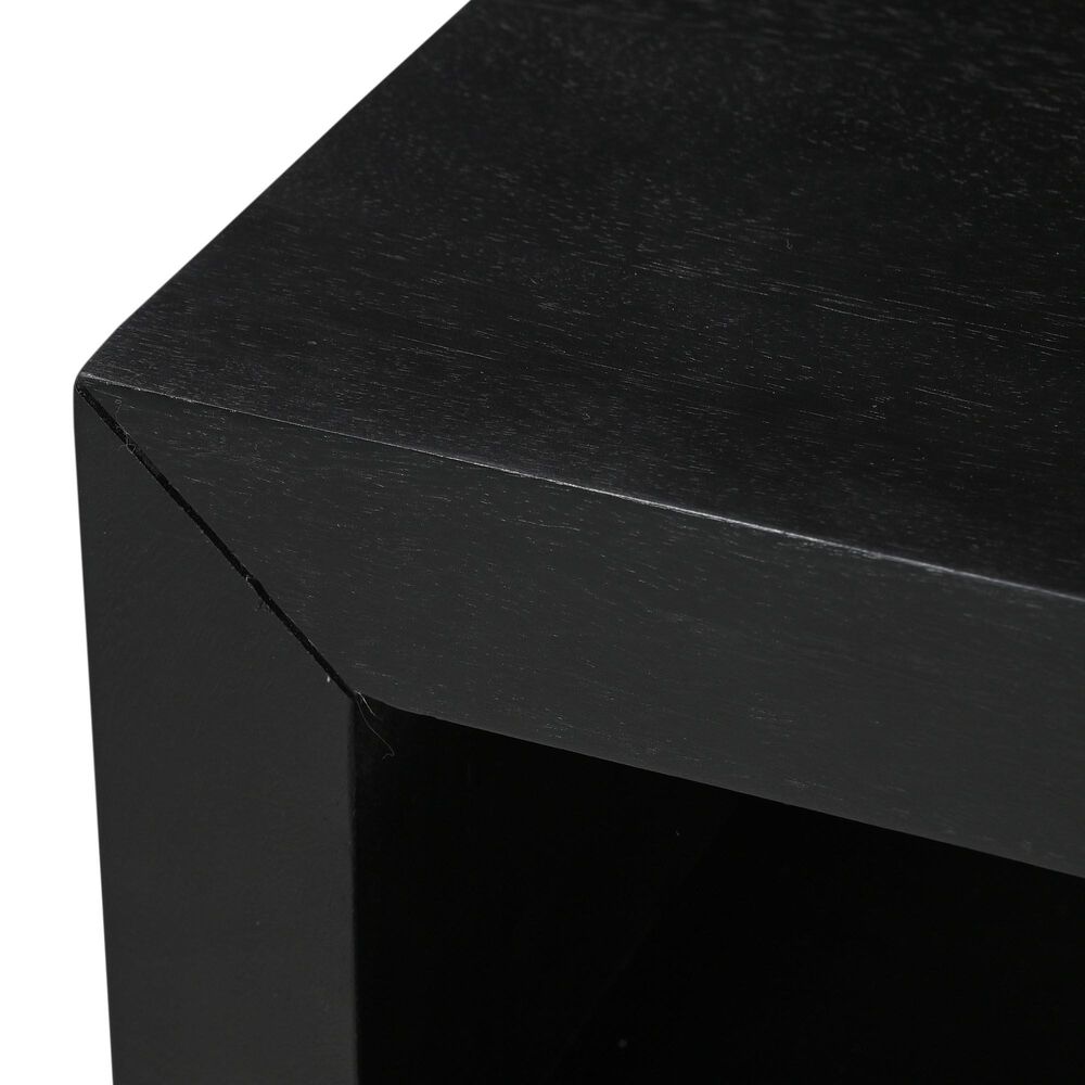 Jofran Dev 1-Shelf End Table in Black, , large