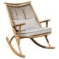 Hearth and Haven Outdoor Rocking Chair with Woven Backrest and Cushions in Light Gray, , large
