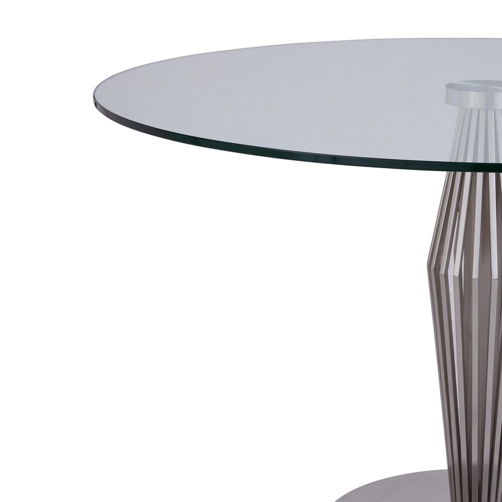 Blue River Lindsey Dining Table in Brushed Stainless Steel - Table Only, , large