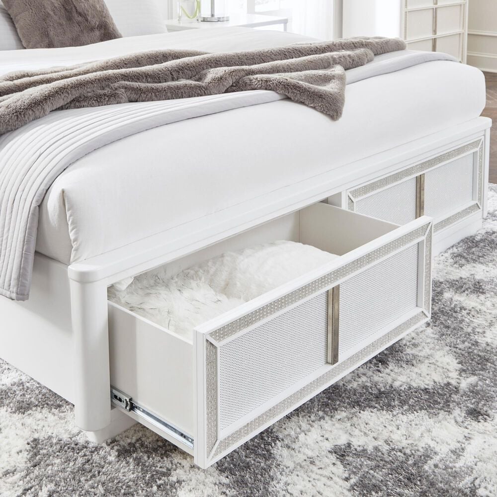 Ashley Chalanna King Upholstered Storage Bed  in White, , large