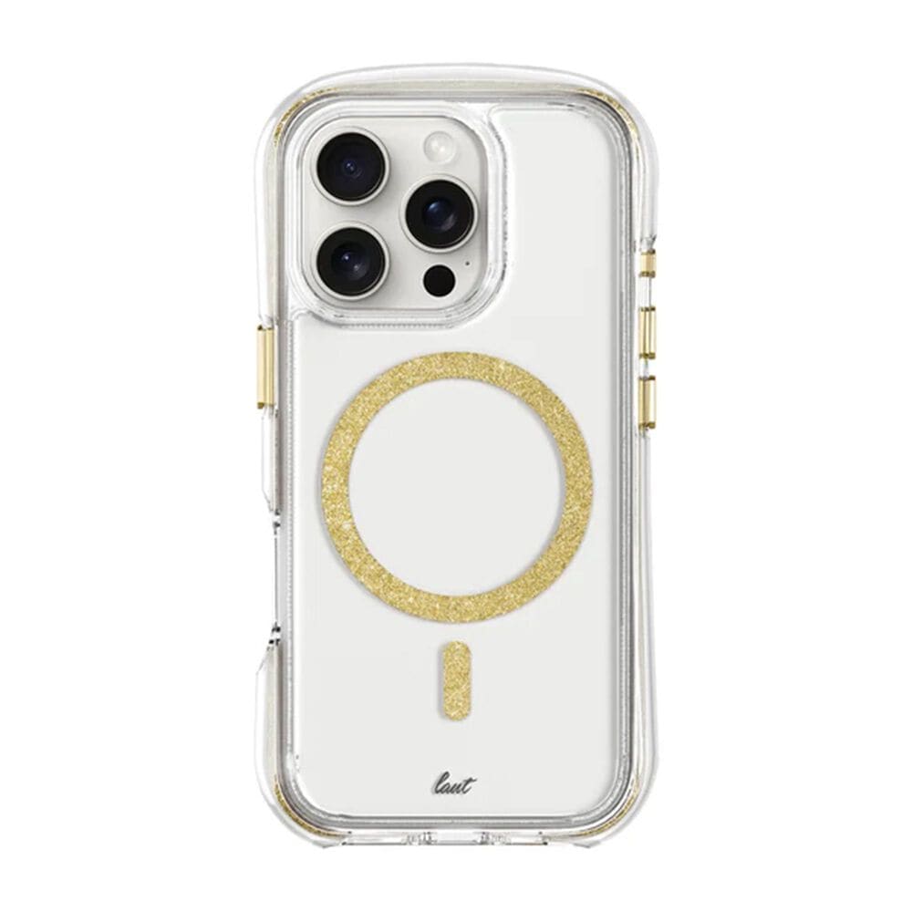 LAUT Magsafe Case Aero Sparkle for iPhone 16 Pro - Crystal Gold, , large