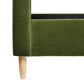 Jennifer Taylor Home Roman Queen Platform Bed with Olive Green Upholstered in Natural Whitewashed, , large