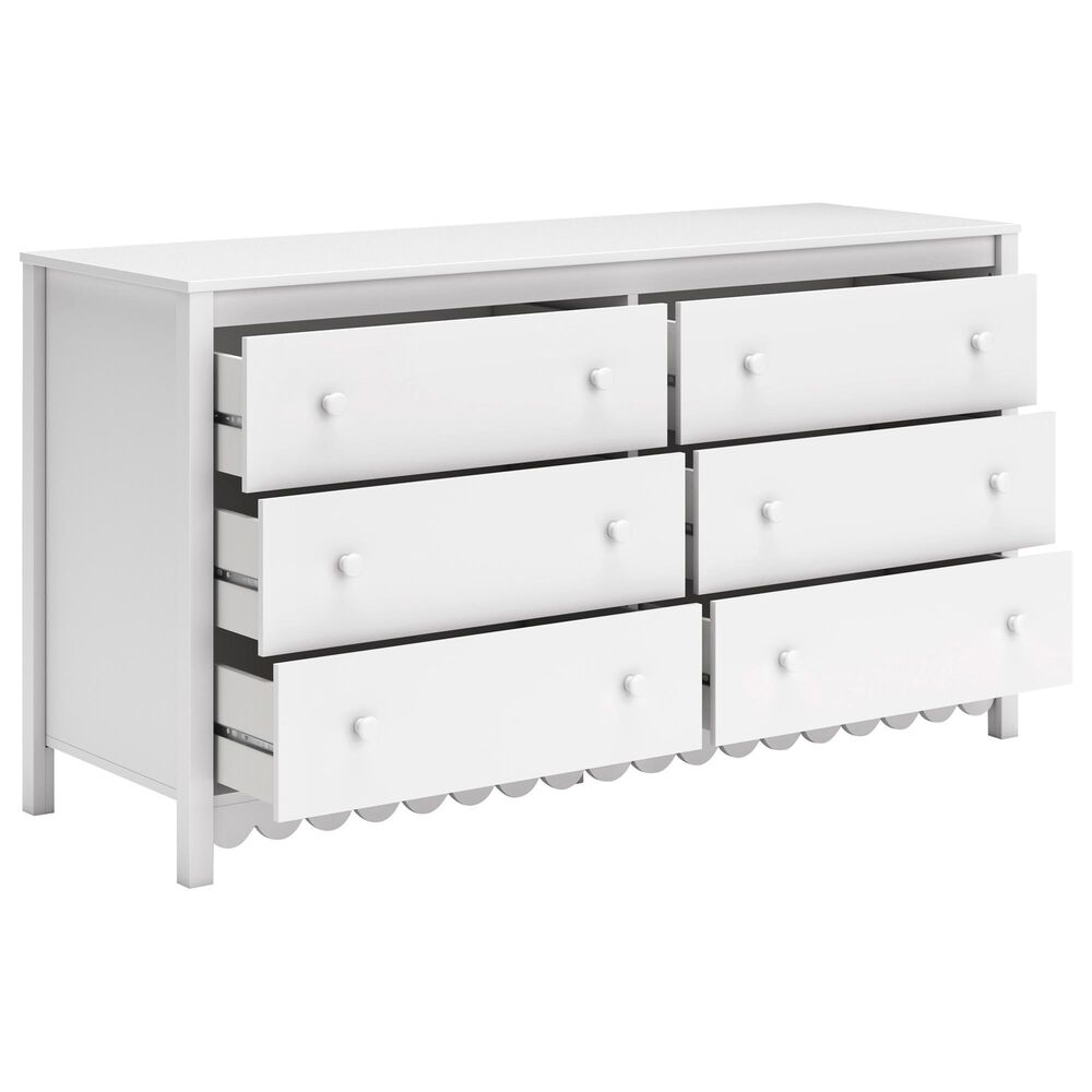 Ashley Hallityn 6-Drawer Dresser in Matte White, , large