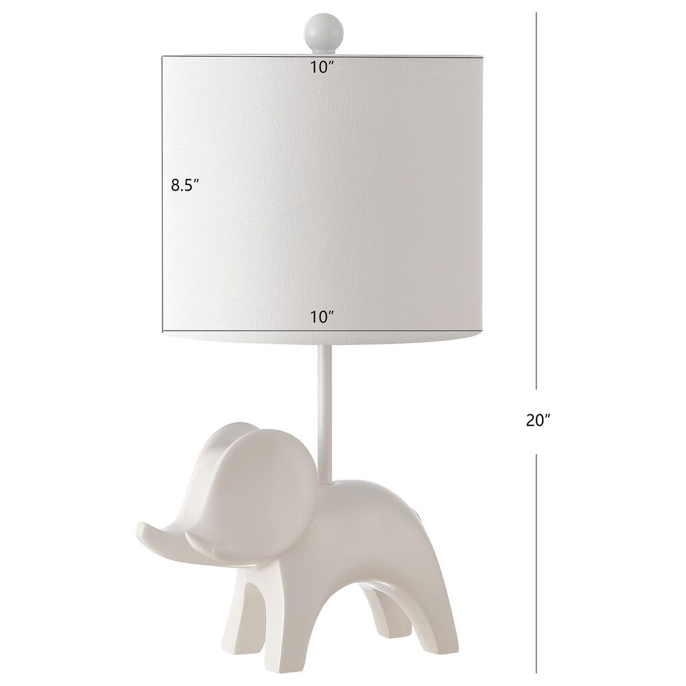 Safavieh Ellie Elephant Table Lamp in White, , large
