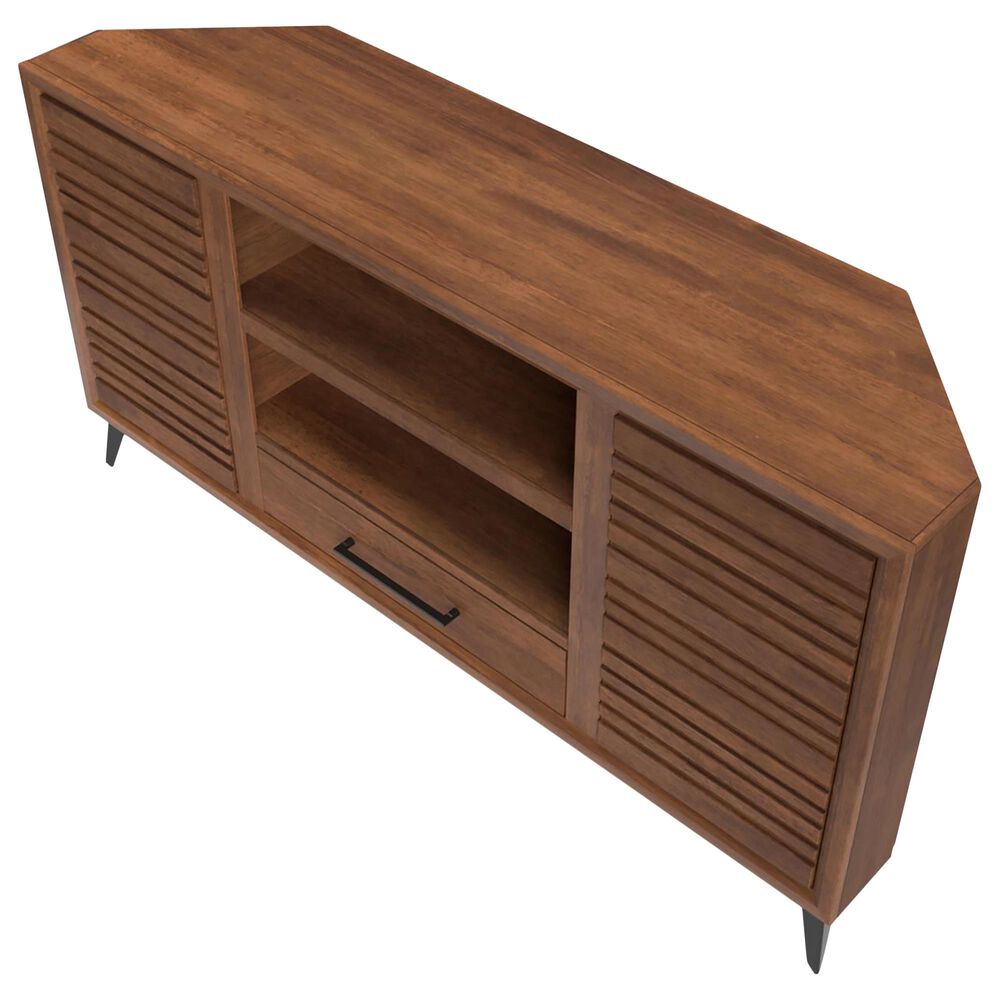 Legends Home Malibu 64" Corner TV Console in Bourbon, , large