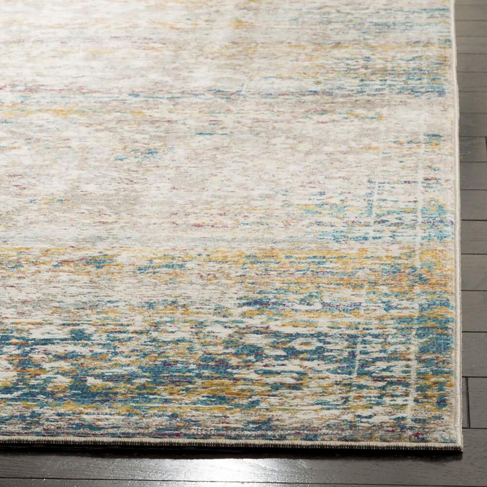 Safavieh Aria ARA156C 2&#39; x 8&#39; Cream and Blue Runner, , large