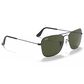 Ray-Ban Caravan Sunglasses with Green Lenses in Polished Gunmetal, , large