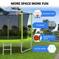 HOMLUX 10" Outdoor Trampoline Sports with Ladder in Green, , large