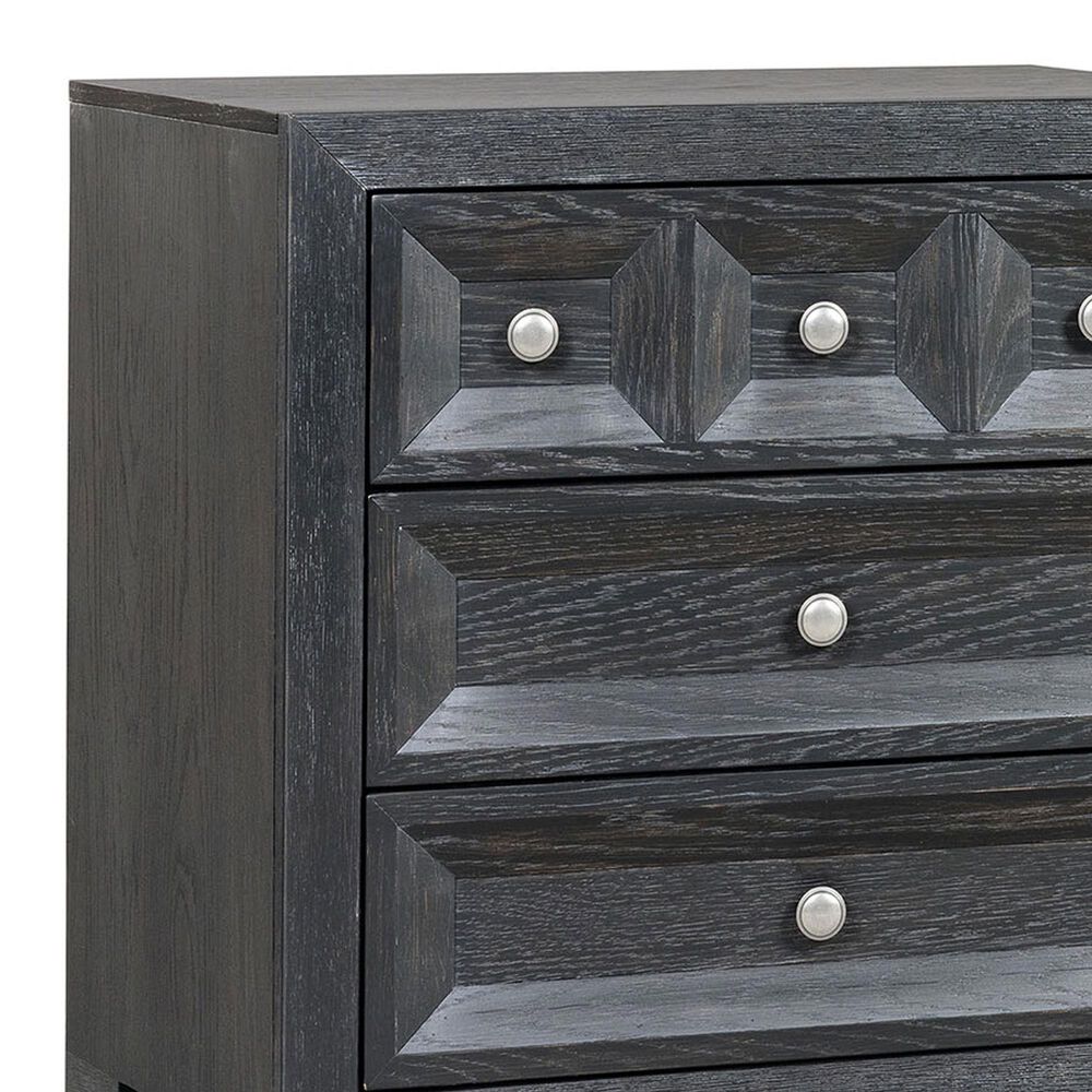 Furniture of America Hatton Cross 3 Drawer Nightstand with USB in Weathered Black, , large