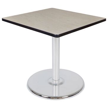 Regency Global Sourcing Cain 30" Square Dining Table in Chrome and Maple - Table Only, , large