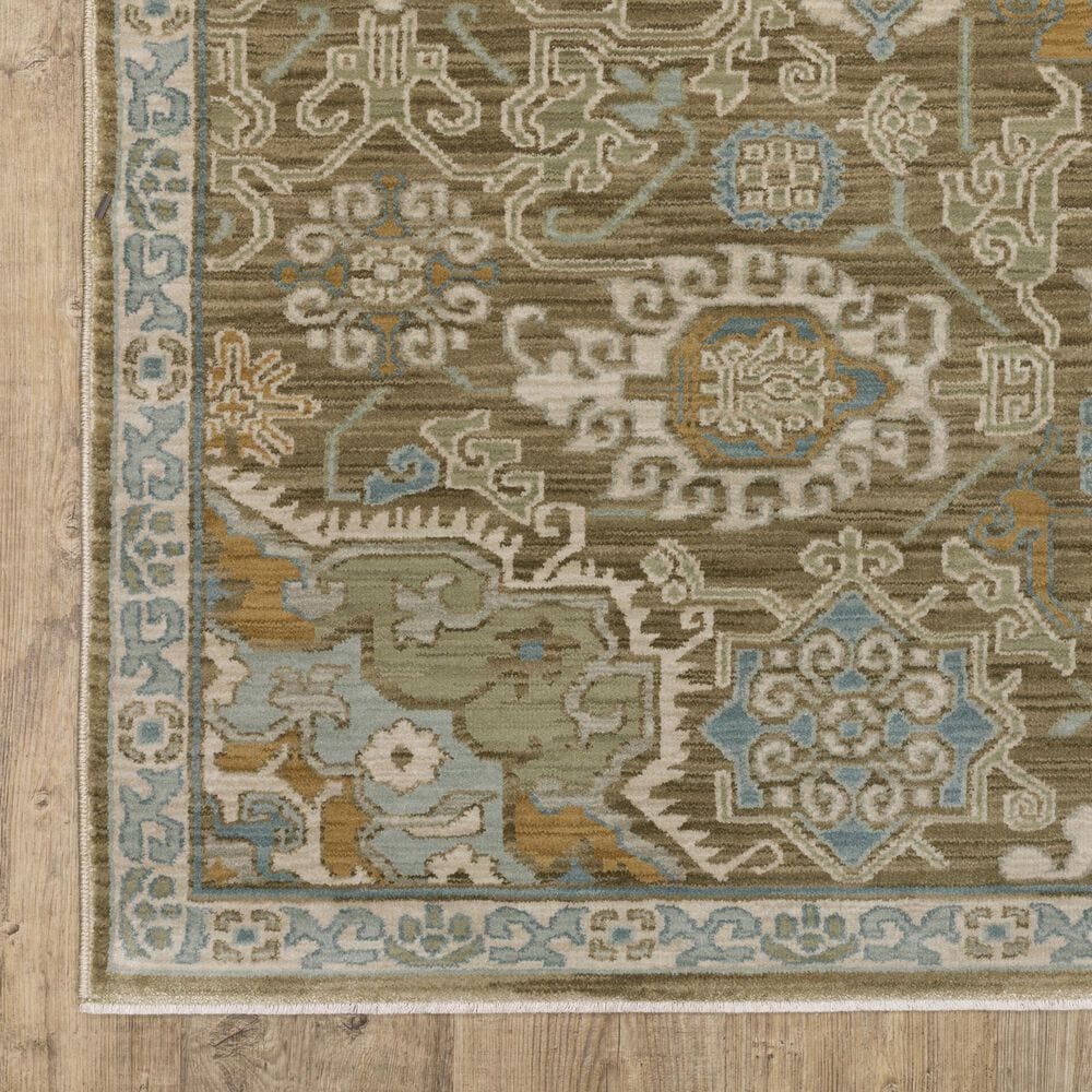 Oriental Weavers Maeve MAE13 Brown and Blue 7&#39;10&quot; x 10&#39;10&quot; Area Rug, , large