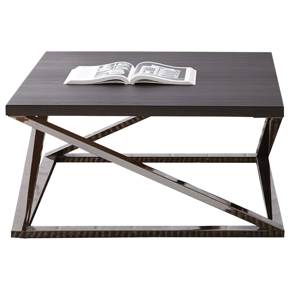 Steve Silver Amelia Square Coffee Table in Dark Grey, , large