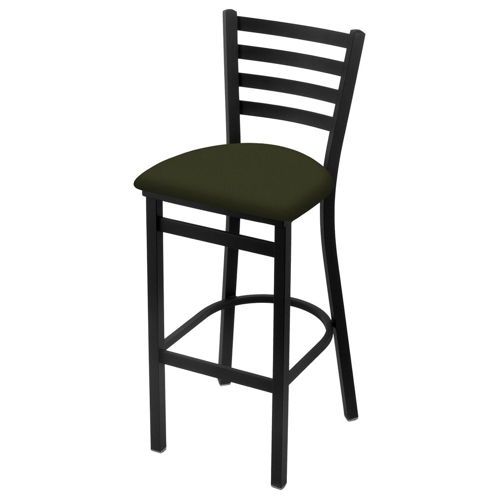 Holland Bar Stool 400 25" Stationary Counter Stool with Black Wrinkle and Canter Pine Seat, , large