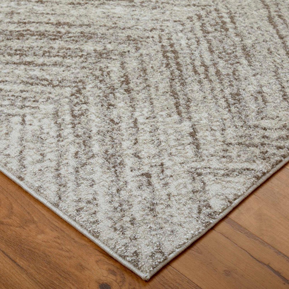 Feizy Vancouver 39NPF 4&#39; x 6&#39; Beige and Brown Area Rug, , large