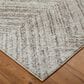 Feizy Vancouver 39NPF 4" x 6" Beige and Brown Area Rug, , large