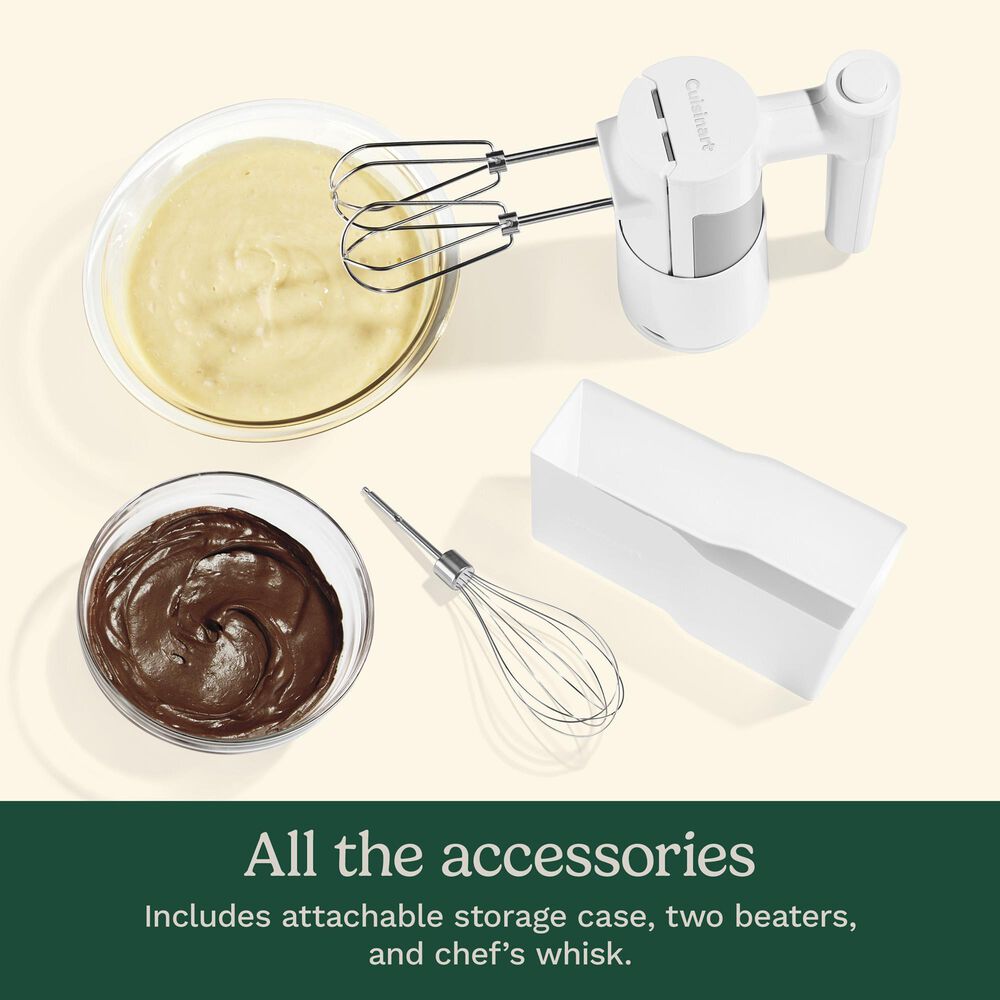 Cuisinart 5-Speed Hand Mixer with Storage Case in White, , large