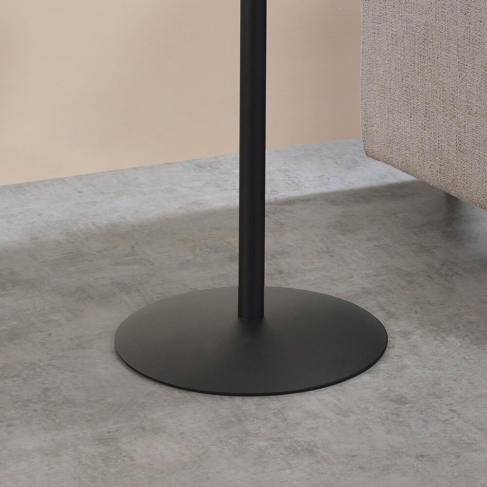 HOMLUX 17.5" End Table with Marble Textured Top in Gray and Black, , large