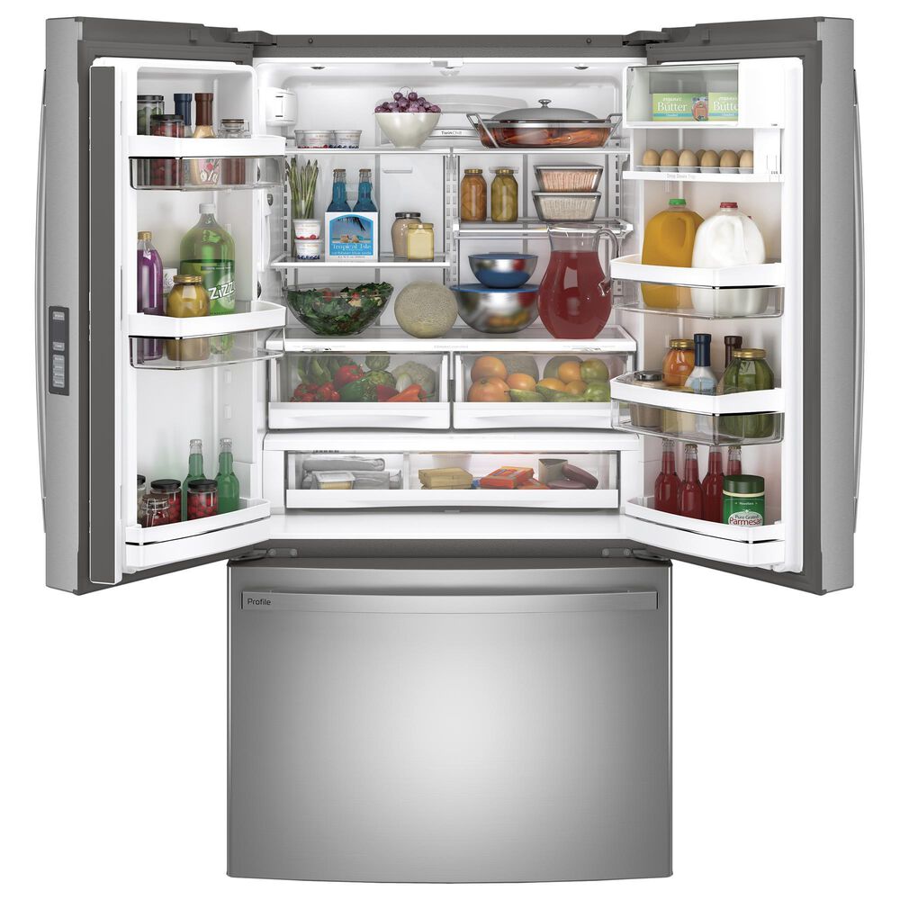 GE Profile 23.1 Cu. Ft. French-Door Refrigerator in Fingerprint Resistant Stainless Steel, , large