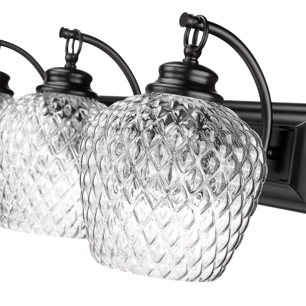 Golden Lighting Adeline 3-Light Vanity Light in Matte Black, , large