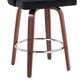 LumiSource Dahlia Swivel Counter Stool with Camel Upholstery in Walnut and Chrome (Set of 2), , large