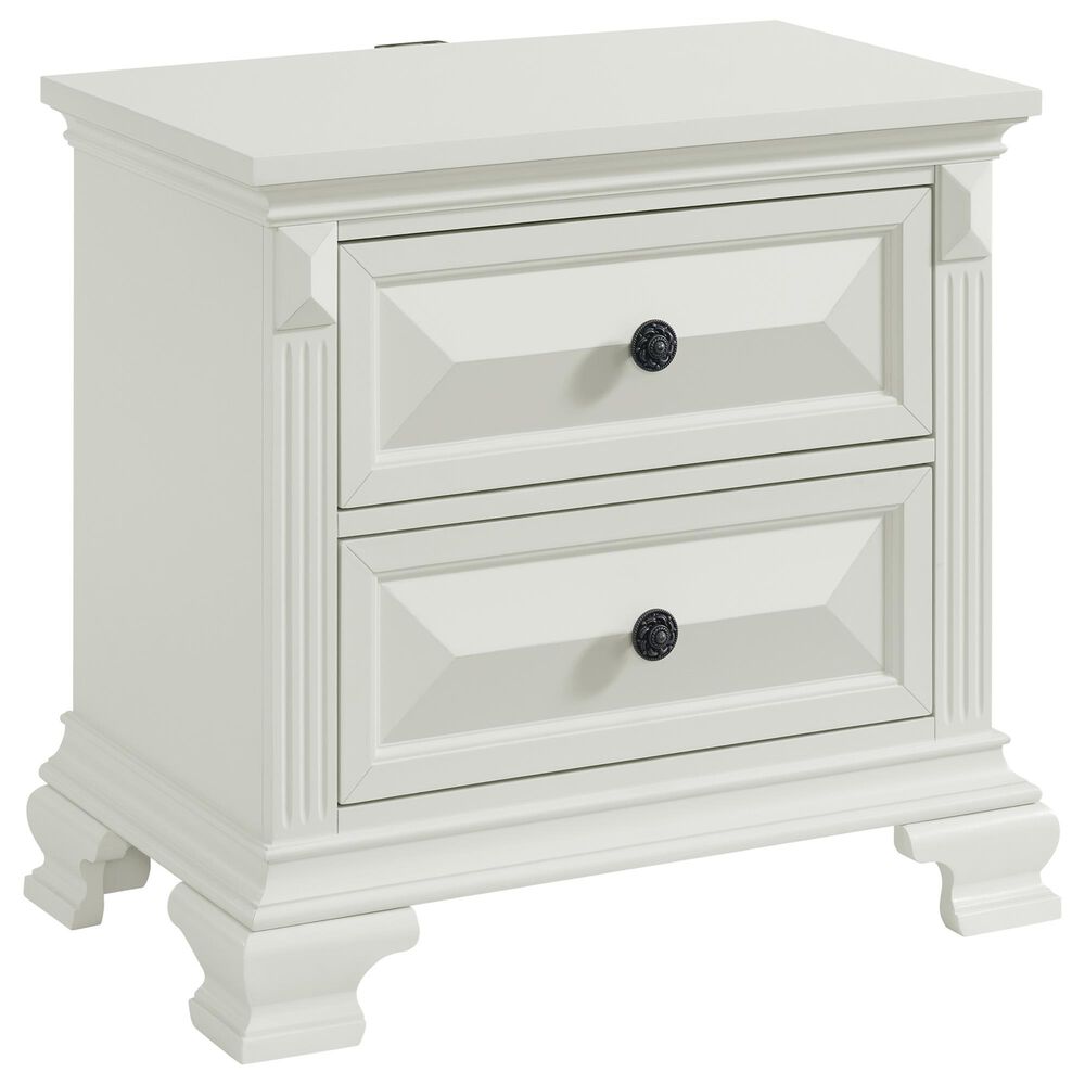 Mayberry Hill Bridgestone 2-Drawer Nightstand in Antique White, , large
