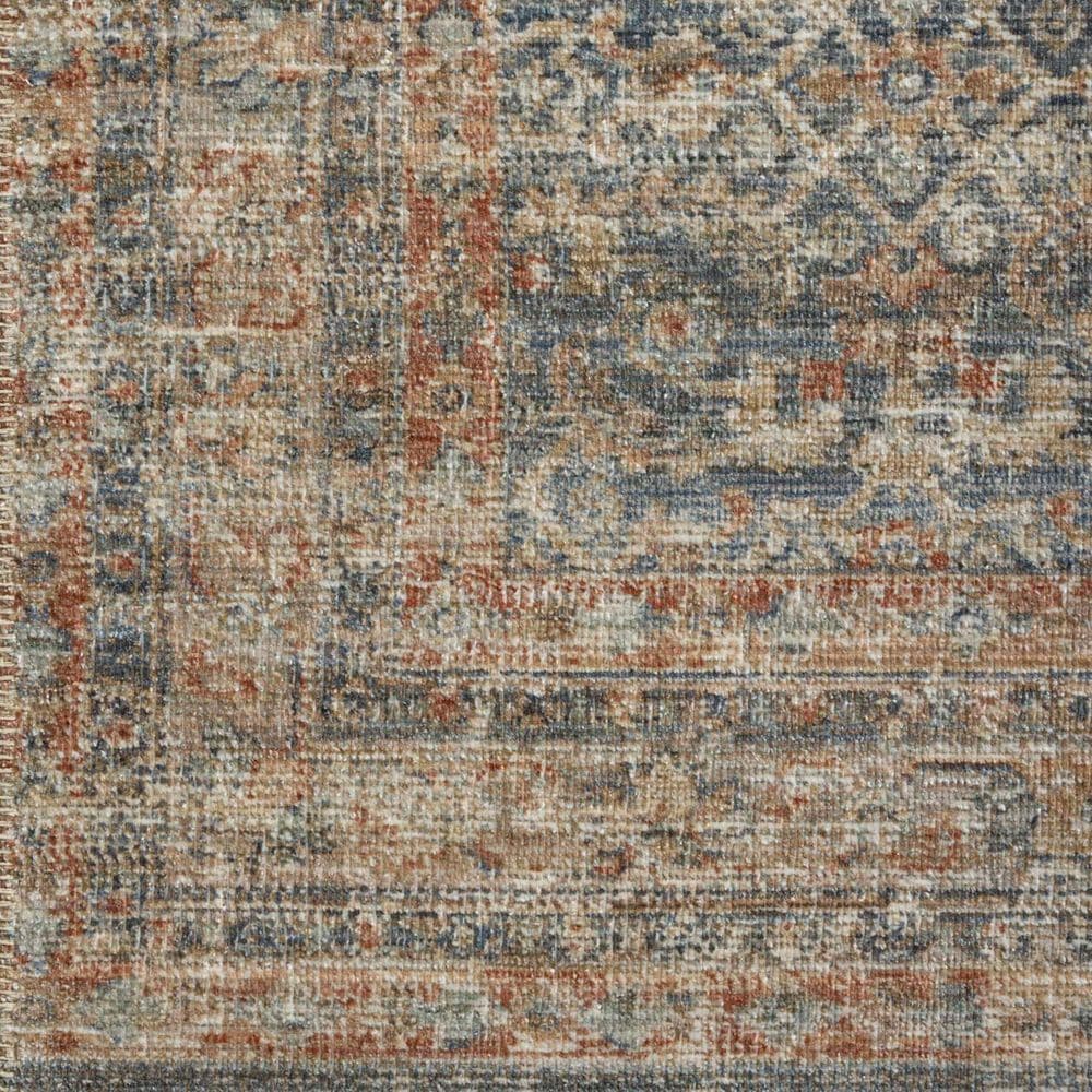 Loloi Heritage 2&#39; x 3&#39; Blue and Rust Area Rug, , large