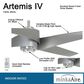 Minka-Aire Artemis IV 64" Ceiling Fan with LED Light and Silver Blades in Brushed Nickel, , large