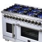 Forno Capriasca 48" Freestanding French Door Dual Fuel Range in White, , large