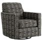 Northwestern Bri Pewter Swivel Chair in Quandra Shadow, , large
