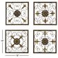 Maple and Jade 16" x 16" Rustic Wall Decor in Gold and Black (Set of 4), , large