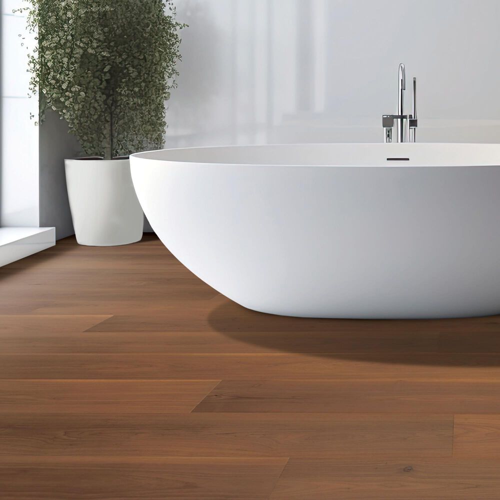 Karastan Danbury Alcove Cocoa Rich Walnut 9&quot; x 81&quot; Laminate, , large