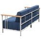 Sunwell Garden 6-Piece Patio Conversation Set in Blue, , large