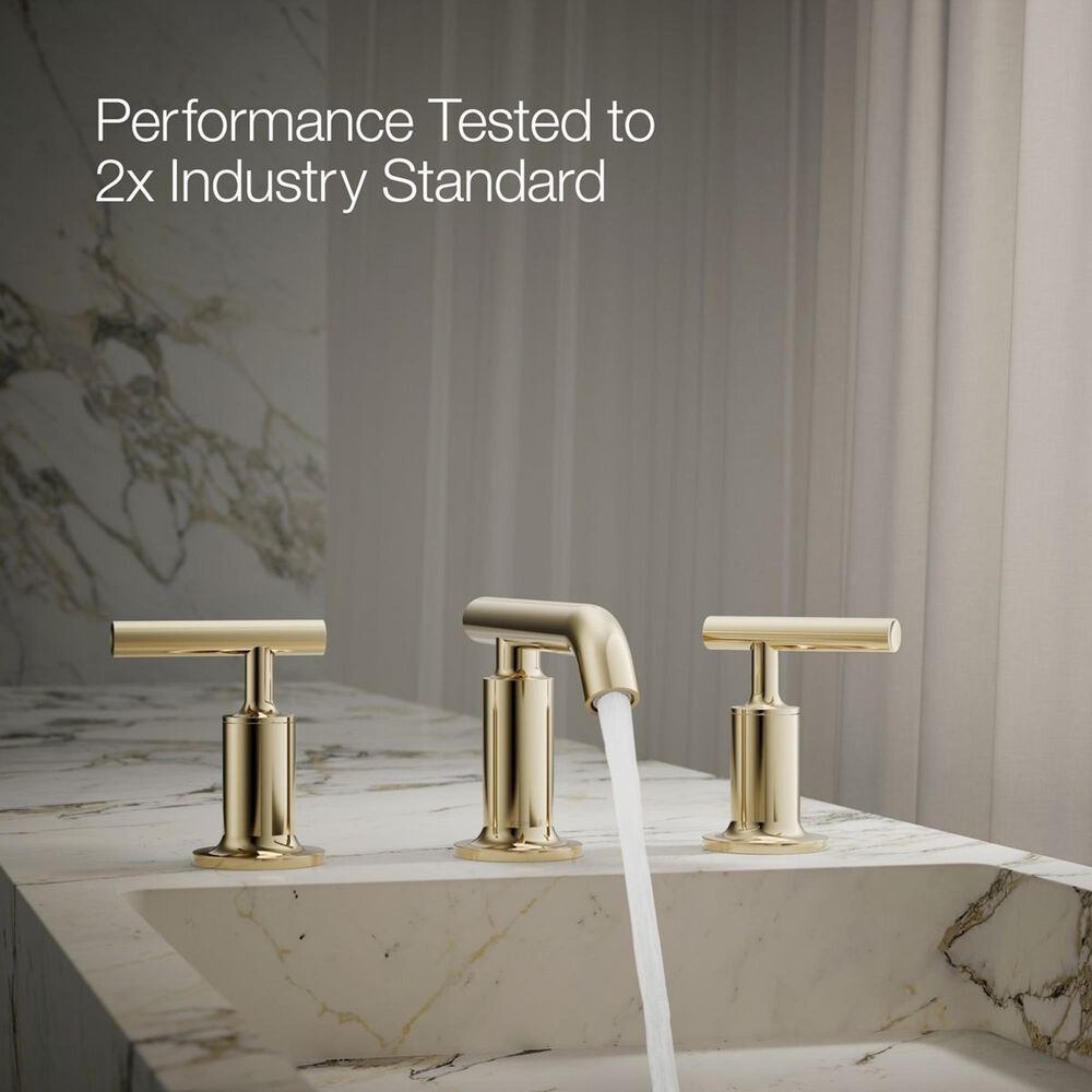 Kohler Purist Widespread Bathroom Sink Faucet in Vibrant French Gold, , large