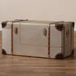 Baxton Studio Bechet Storage Trunk in Silver, , large