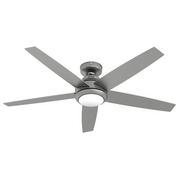 Hunter Zayden 52" Ceiling Fan with LED Light in Matte Silver, , large