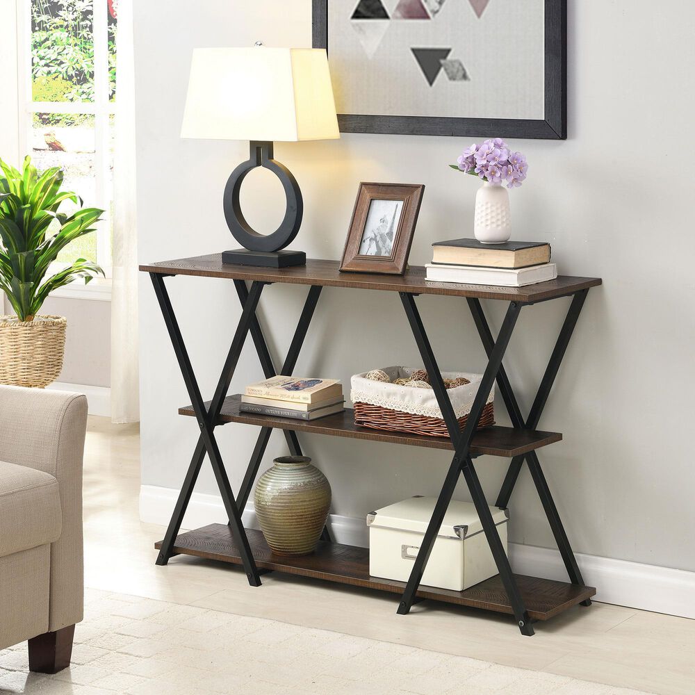Carolina Chair and Table Dowell Console Table in Elm and Black, , large